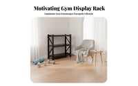 Dumbbell and Exercise Mat Holder Space Saving Dumbbell and Exercise Mat Holder Large Capacity Home Gym Storage Rack for Personal Trainers