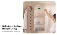 Over the Door Organizer Space Saving Mesh Hanging Bag Built-in Hook Closet Underwear Organizer for Students, Families, Bedroom, Dorm Room, Lavatory