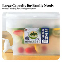 Large Capacity Cold Water Kettle with Tap Easy Dispensing Refrigerator Water Jug with Faucet Food Grade Material for Families, Kitchen, Home
