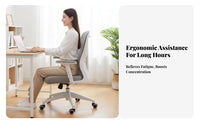 Reclining Mesh Office Chair with Footrest Ergonomic Comfortable and Resilientsign Computer Seat Highspine Builtintegrated