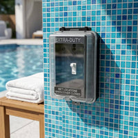Weatherproof Waterproof Switch with Aluminum Box Heavy Duty Switch with Shielded Cover Industrial Metallic Finish for Electricians, Laboratories