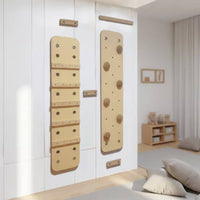 Indoor Climbing Wall Space-Saving Kids Climbing Wall Set Play Design Sensory Training Equipment for Young Children, Preschoolers, Playroom, Bedroom