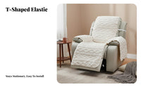Jacquard Weave Velvety Recliner Cover Elastic Fit Velvety Recliner Slipcover Reversible Furniture Protector Soft Feel for Homeowners, Families, Parents, Living Room, Den, Bedroom, Study