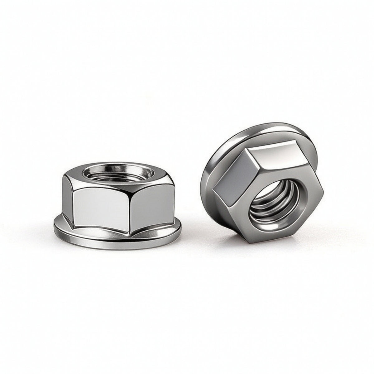 2 Pieces Hex Flange Nuts Hexagonal Hexagon Flange Nuts Fasteners Heavy Duty Long-Lasting for Mechanics, Machinery Assembly