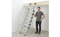 Multi-Functional Aluminum Attic Stairs Non-Slip Dormitory Loft Bed Ladder Wide Steps Climbing Equipment Easy to Install for Students