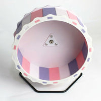 Quiet Hamster Exercise Wheel and Nighttime Wheel, 19cm Hamster Wheel with Iron Stand, Transparent Runner for Dwarf Hamsters and Hedgehogs