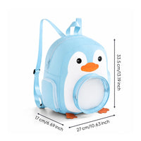 Transparent Window Swim Backpack Zippered Compartment Cartoon Print Backpack Soft-Shell Swim Bag Carry Loop for Children, Swimming, Beach