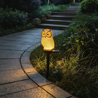 Garden Stake Light with Sunlight Collector Animal Owl Garden Stake Lamp Decorative Owl Ornament for Gardeners, Homeowners, Flower Bed, Lawn