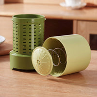 ABS Plastic Manual Fruit and Vegetable Dehydrator Twist Top Manual Salad Drainer Compact Design Food Prep Tool Bisphenol A-Free Safe