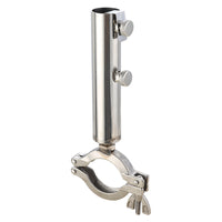 Stainless Steel Round Tube Railing Umbrella Stand with Base and Sleeve