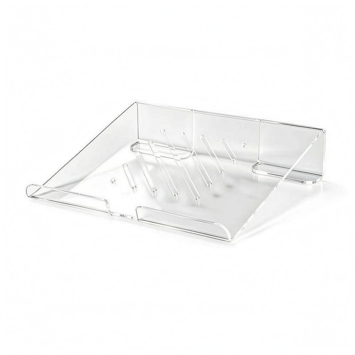 Acrylic Laptop Stand Transparent Vented Laptop Stand Open-Frame Desk Accessory