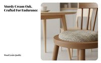 Padded Posterior Wooden Chair Northern European & Design Dining Room Seating Minimalist Look Easy Assembly