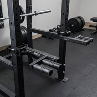 Rubberized Rack Decline Attachment Heavy-Duty Power Rack Decline Bar Matte Black Gym Equipment Textured for Lifters, Athletes, Strength Training