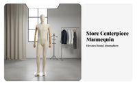 Long-Lasting Construction Full Body Male Mannequin Stable Metal Base Textile Wrapped Mannequin Lightweight Design Male Clothing Figure Korean Design for Shop Owners, Visual Merchandisers, Fashion Designers, Trade Exhibition, Shopping Mall, Exhibition
