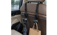 Adjustable Length Car Seat Back Hook Woven Strap Headrest Seat Hanger Clip-Style Car Hanger Hook Molded Plastic