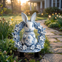 Easter Bunny Lawn Stake Spring Theme Easter Garden Stake Festive Design Bunny Yard Decoration for Holiday Enthusiasts, Homeowners, Patio, Flower Pots