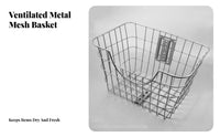 Heavy-Duty Front Cycle Basket Rust-Resistant Front Bike Basket Easy Installation for Commuting
