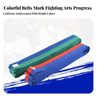 Gender-Neutral Karate Belt Long-Lasting Taekwondo Rank Belt Comfortable for Children, Beginners, Training, Competition, Competitions