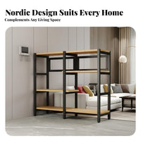 Floor-Standing Multi-Tiered Pot Stand Space-Saving 5-Tier Pot Tower Staggered Shelves Flower Rack Modern Minimalist aesthetic for Plant Lovers, Apartment Dwellers, Balcony, Indoor, Living Room, Corner