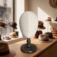 Mannequin Head with Stand Pedestal-Mounted Hat Display Stand Professional Hat Display Head for Shop Owners