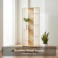 Partition with Display Shelves East Asian Aesthetic Room Divider with Shelves Multifunctional Design Privacy Screen for Homeowners, Entryway, Bedroom