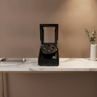Automatic Watch Winder with Drawer Glossy Dual Watch Winder Safeguarding Quiet for Bedside Table