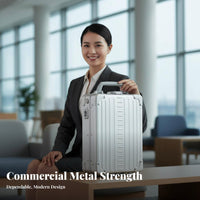 Combination Lock Hard-Sided Briefcase Secure Locking Mechanism Metal Lockbox Sturdy Construction Attache Case Portable Design for Business Travelers, Professionals, Technicians, Travel, Office, Worksite