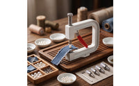 Hand Press Pearl Setting Machine Assorted-Size Pearl Setting Machine Compact Rivet Setters with Interchangeable Heads for Crafters