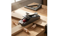 Compact Mini Hand Plane Gray Metal Finish Hand Plane Knurled Screws Mini Wood Planer Low-Height for Trimming, Smoothing