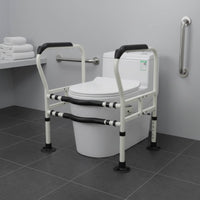 No-Drill Installation Toilet Safety Rail Suction Cup Feet Toilet Grab Bar Frame Sturdy & Long-Lasting for Elderly, Seniors, Bathroom