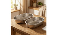 2 Pieces Replacement Bowl Removable Bowls with Mat Easy-to-Clean Feeder for Cat, Small Dogs
