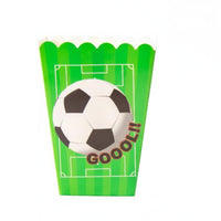 Sports Ball Theme Popcorn Box Foldable Fry Box Lightweight Popcorn Container Disposable for Party