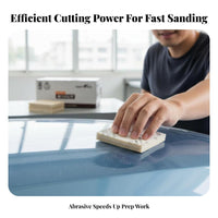 Flocked Sponge Sanding Pad Wet and Dry-Application Flexible Sanding Sponge Dense Foam Water Resistant for Craftsmen, Woodcraft