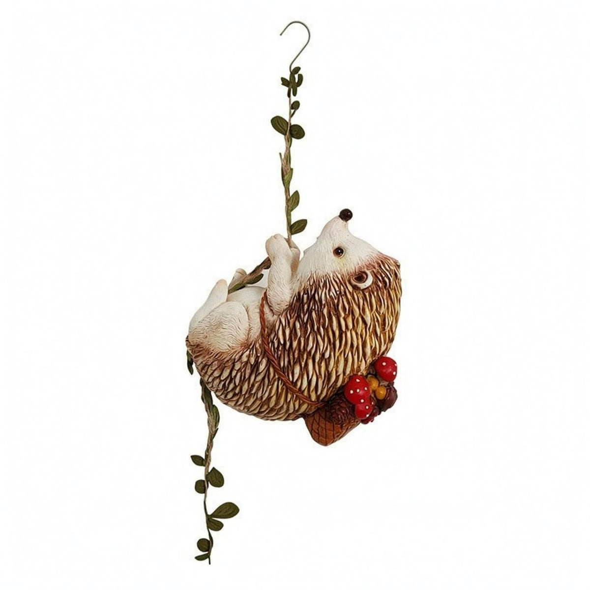 Climbing Hedgehog Ornament S Hook Hedgehog Hanging Ornament Rope Vine for Yard