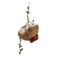 Climbing Hedgehog Ornament S Hook Hedgehog Hanging Ornament Rope Vine for Yard