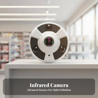 360 Degree Wirelessreless De-Angle Camera Infrared Panoramic Dome Camera Sturdy Metal Housing Wall or Ceiling Mountable
