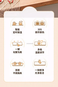 110V拼接暖菜板出口美国可折叠热饭菜板保温板家用多功能加热垫盘