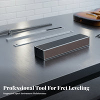Straight Guitar Fret Leveling Beam Long-Lasting Aluminum Alloy Fret Leveling Beam Lightweight for Luthiers, Guitarists, Fretwork