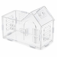 Transparent Acrylic Terrarium with Latch Clear Reptile Enclosure Compact Tank Stackable for Home Breeding