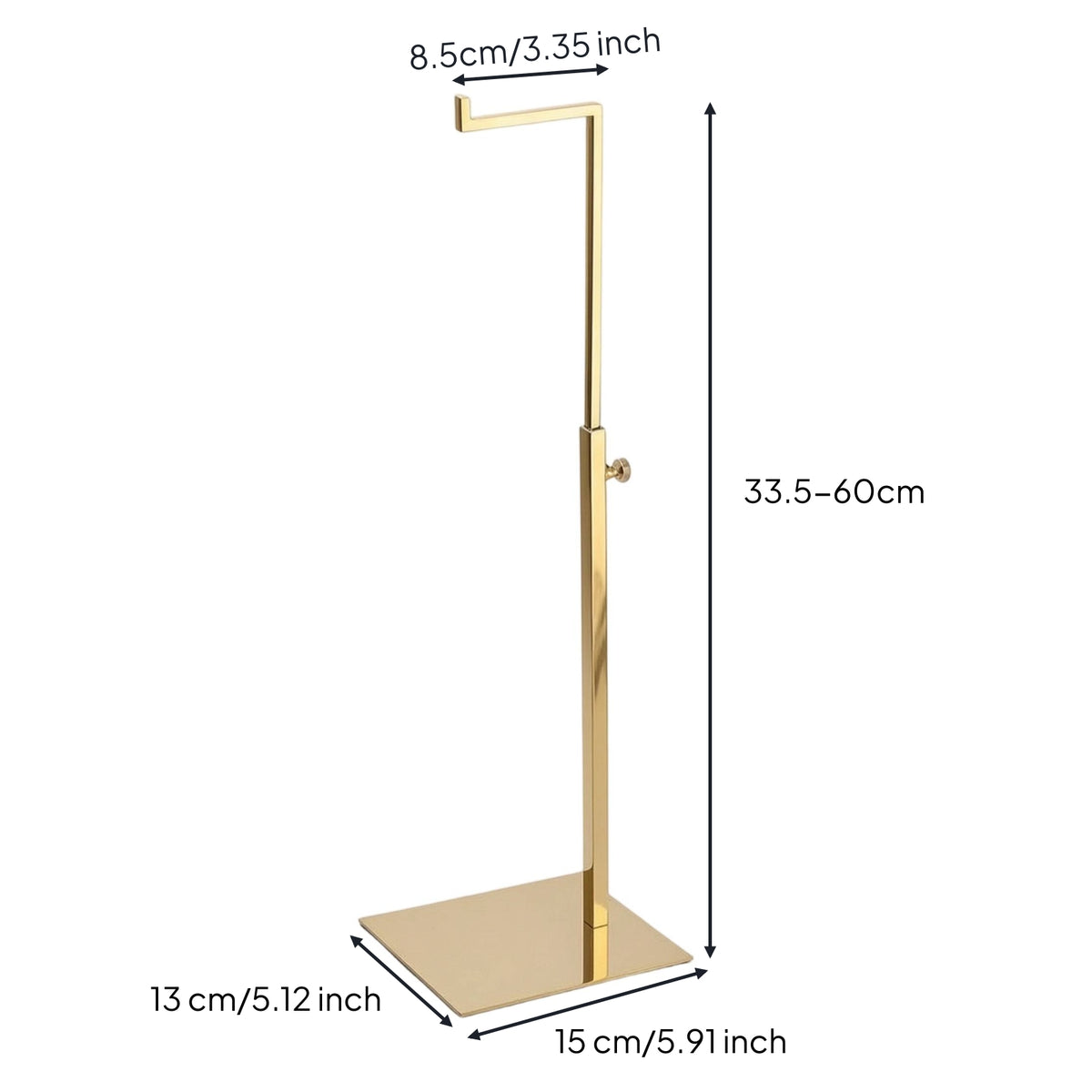 Handbag Display Stand Adjustable Bag Display Stand Floor-Standing Purse Holder for Collectors, Retail Stores
