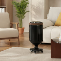 Convenient Pedestal Trash Can Long-Lasting Push-Top Trash Can Lightweight Garbage Bin Wear-Resistant for Living Room, Bathroom