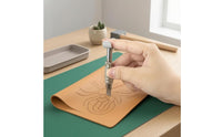 Seamless 360° Rotation Leather Swivel Adjustable Swivel Carving Ergonomic Grip DIY Leather Carving Tool for Beginners