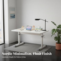 Ergonomic Design Hand-Crank Adjustable Study Station Tiltable Desktop Adjustable child's Study Set Sturdy Construction Student Desk Built-in Drawer for Children, Students, Parents, Home Learning, Homeschooling, Bedroom, Playroom