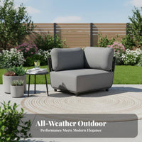Waterresistant 4-Piece Woven Sofa set sun-resistant Outdoor Furnishing Water-Resistant Patio Set All-Weather for Hotel Owners, Entertainers, Garden, Terrace, rearyard, waterside