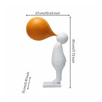 Modern Resin Figure Creative Shape Resin Sculpture Minimalist Balloon Person Figurine Available Now Office