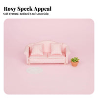 3 Pieces Includes Throw Pillows Pink Polka Dot Sofa Set Lifelike Appearance Dollhouse Living Room Set High Simulation for Crafters
