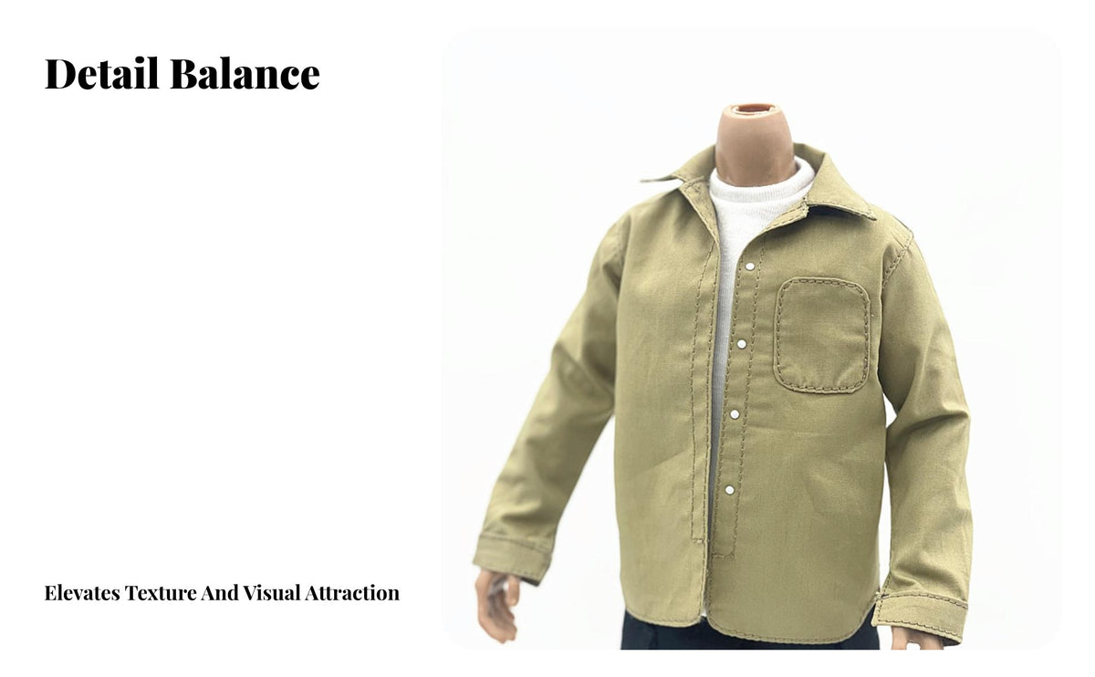 1/6 Scale Male Shirt Trendy Design 1/6 Scale Figure Shirt Accurate Fit 12 Inch Action Figure Top for Customization Projects, Diorama Photography