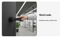 Biometric Door Lock Multiple Methods Biometric Door Lock with Handle Anti-Peep Password for Homeowners, Bedroom, Apartment, Rental Property
