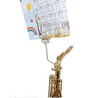 Marching Lyre Metal Music Holder with Clip Clamp-Sheet Music Clip for Instrumentalists