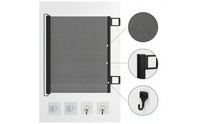 Adhesive Retractable Pet Gate Space-Saving Retractable Dog Gate Indoor Easy Install for Pets, Dogs, Cats, Doorways, Hallways, Stairs